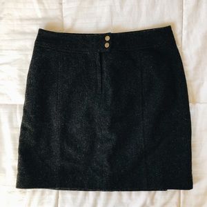 Charcoal Grey Woolen Mini-skirt